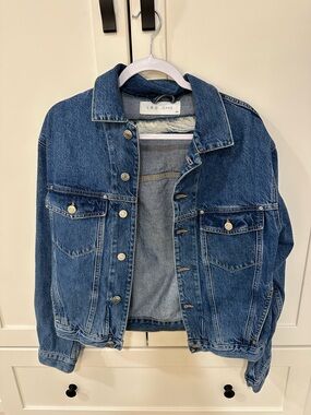IRO Distressed Light Blue Denim Jacket